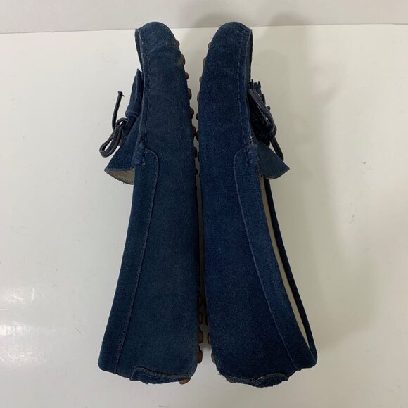 Patricia Green Blue Suede Tasseled Driving Moccasins Size 8 - Picture 8 of 10